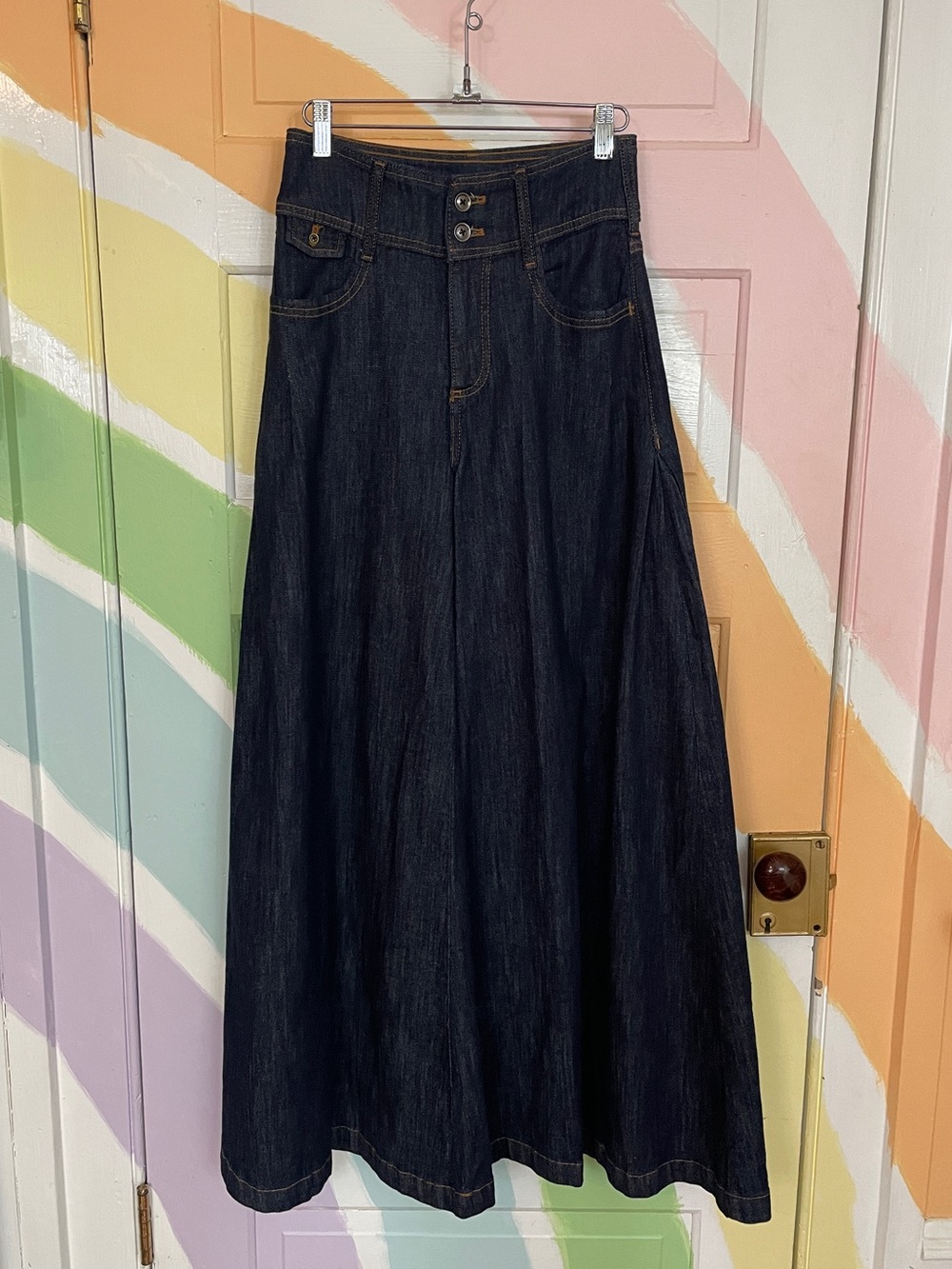 Anthropologie Pilcro Dramazzo Ultra Wide-Leg Jeans Palazzo Denim Sz 25 🧡🎀 - Picture 4 of 15